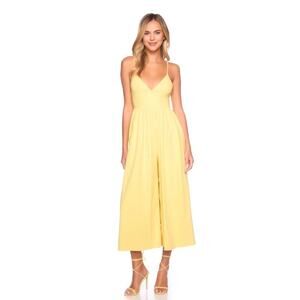 $198 New Susana Monaco Slip Top Jumpsuit - Lemon Zest - Small